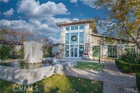 exterior space featuring french doors