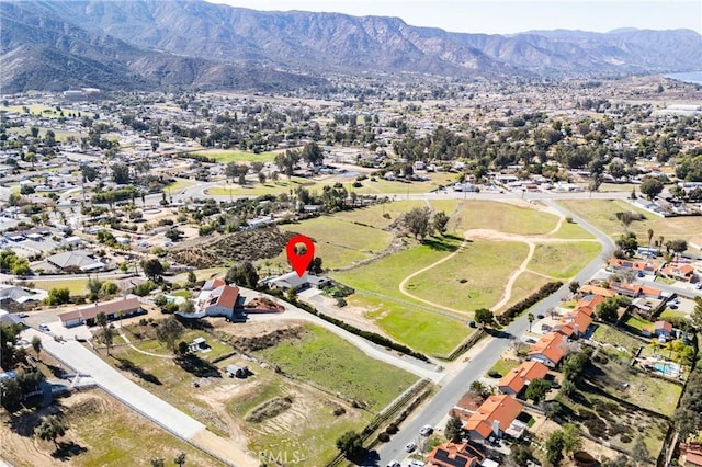 bird's eye view featuring a mountain view