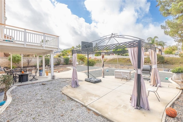 view of patio with a gazebo