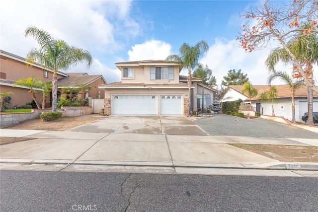 front of property with a garage