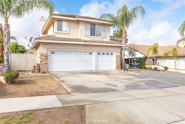 front of property featuring a garage