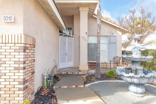 entrance to property with french doors