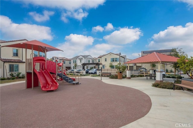 view of playground featuring a gazebo