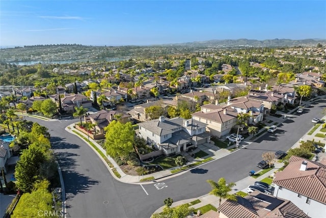 bird's eye view with a residential view