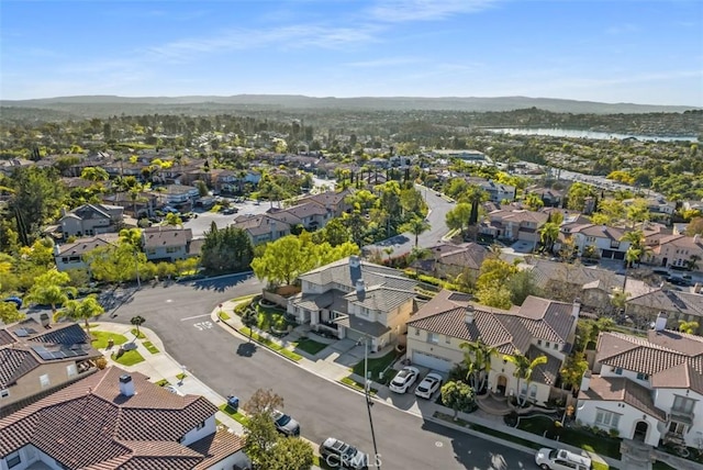 bird's eye view with a residential view