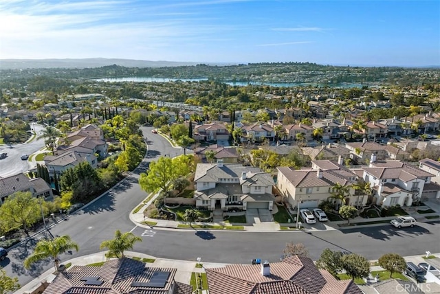 bird's eye view with a residential view