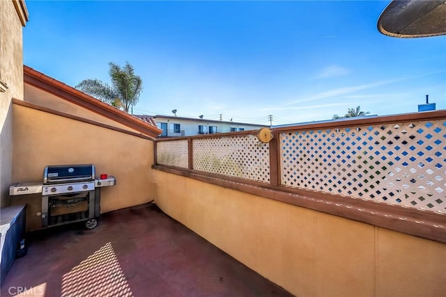 view of patio featuring grilling area