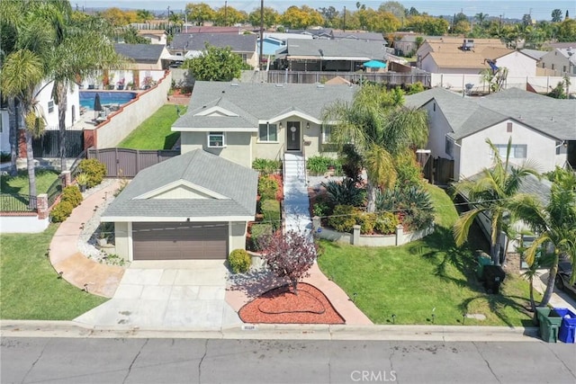 drone / aerial view featuring a residential view