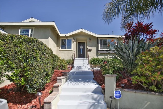 view of front of property with stucco siding