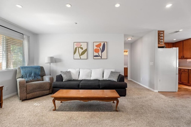 view of carpeted living room