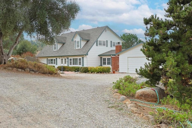 view of front facade with a garage