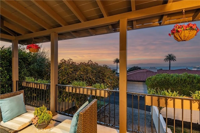 view of deck at dusk