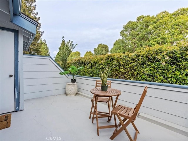 balcony featuring a patio area