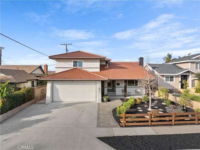 view of front of home featuring a garage