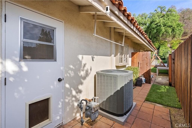 view of patio / terrace with central AC