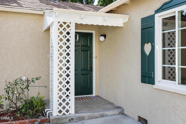 view of doorway to property