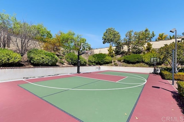 view of basketball court with community basketball court