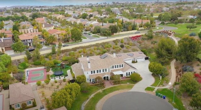 drone / aerial view featuring a residential view