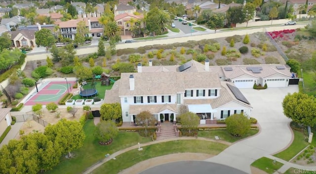 bird's eye view featuring a residential view