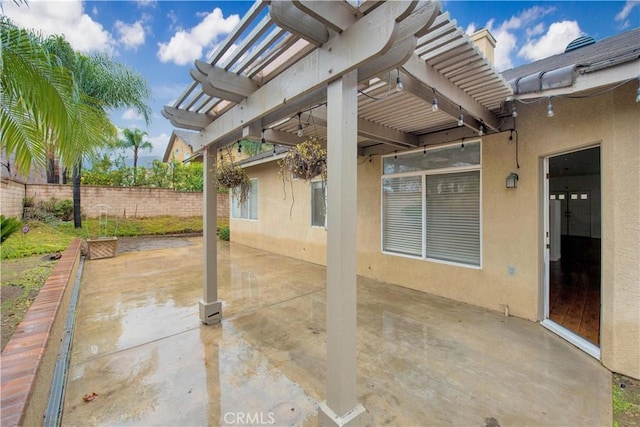 view of patio with a pergola