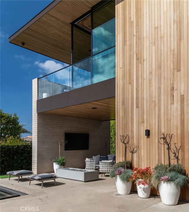 view of patio / terrace with an outdoor hangout area