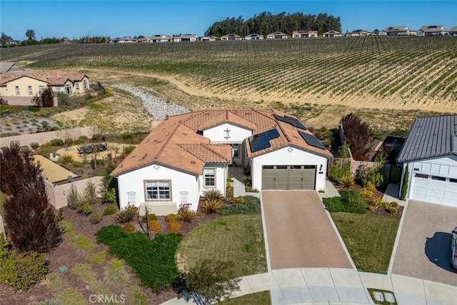 bird's eye view featuring a rural view