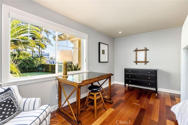 31777 5th Ave, Laguna Beach, CA 92651 - office area with wood finished floors and recessed lighting