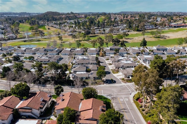 aerial view featuring a residential view