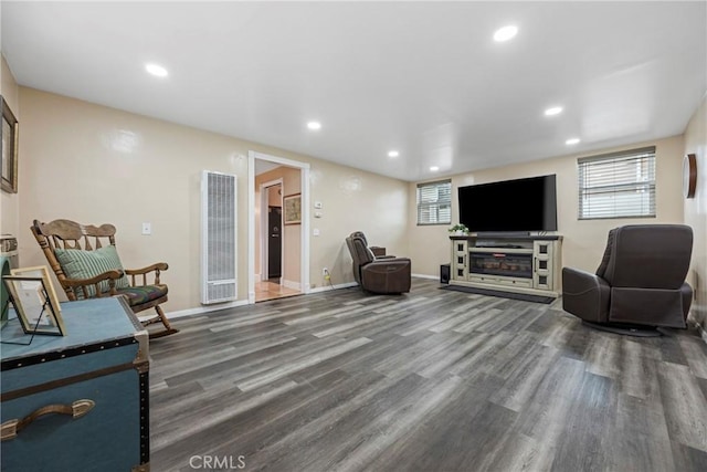 living room featuring hardwood / wood-style floors