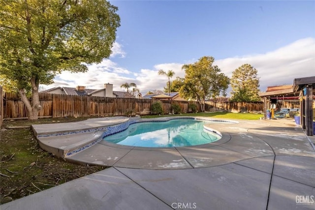 view of pool with a patio area