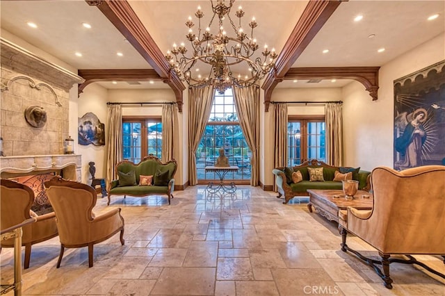22931 Sonriente Trl, Coto De Caza, CA 92679 - lobby with ornamental molding and recessed lighting