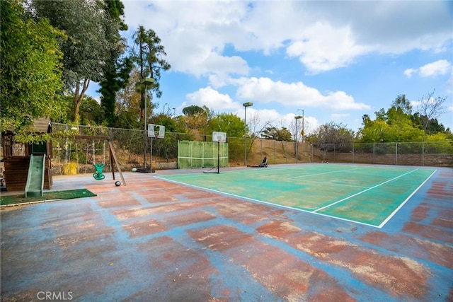 view of tennis court