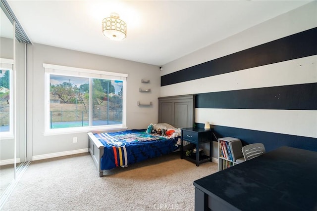 view of carpeted bedroom