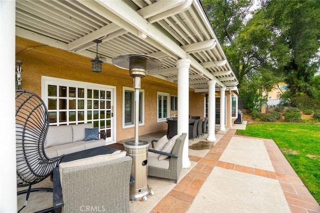 view of patio / terrace featuring outdoor lounge area