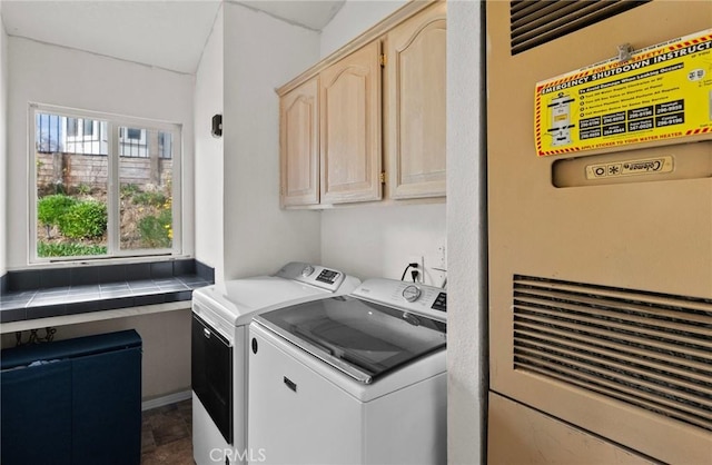 20095 Shadow Island Dr, Canyon Country, CA 91351 - laundry area featuring cabinets and washing machine and clothes dryer