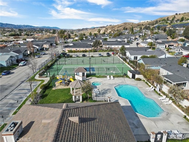 20095 Shadow Island Dr, Canyon Country, CA 91351 - bird's eye view featuring a mountain view