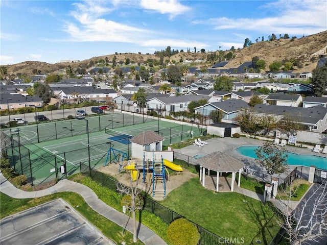 20095 Shadow Island Dr, Canyon Country, CA 91351 - drone / aerial view featuring a mountain view