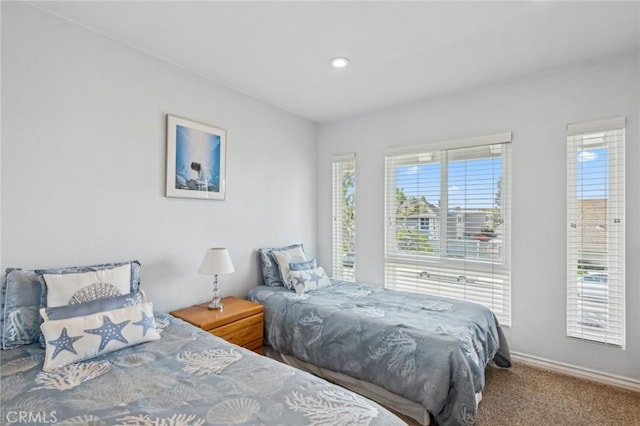 bedroom with carpet floors