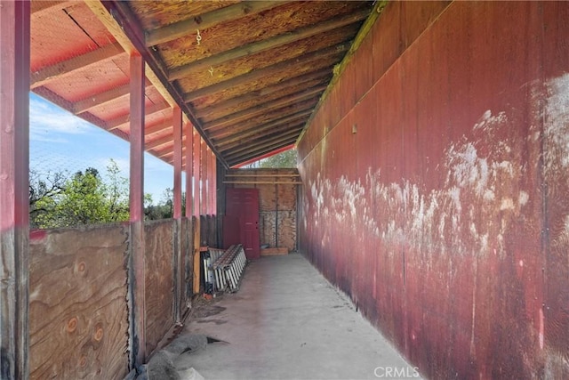 view of patio with an outdoor structure