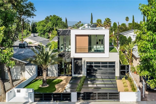 contemporary house with a balcony