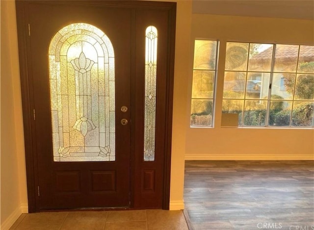 foyer entrance featuring tile patterned floors