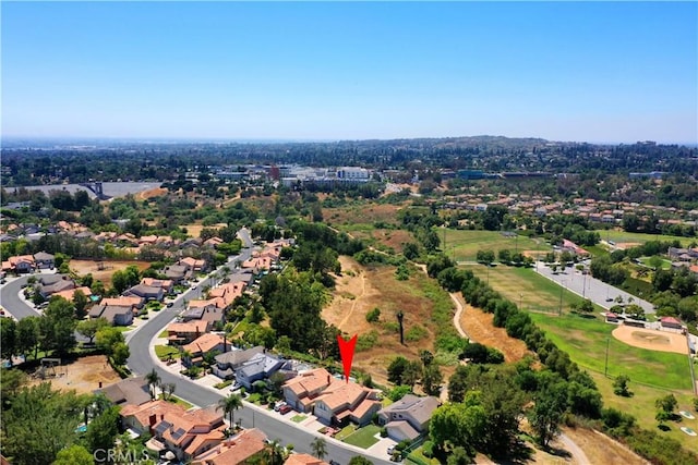 drone / aerial view featuring a residential view