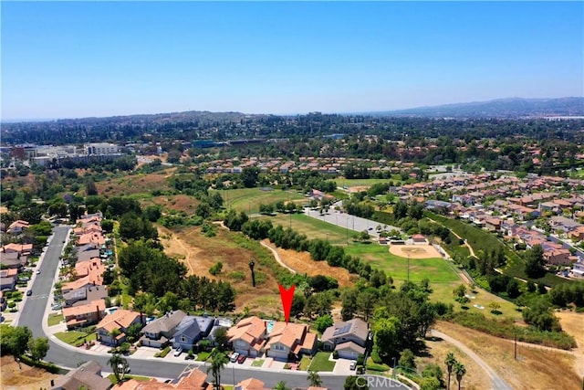 aerial view featuring a residential view