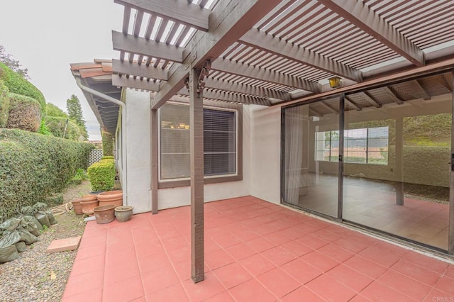 view of patio with a pergola