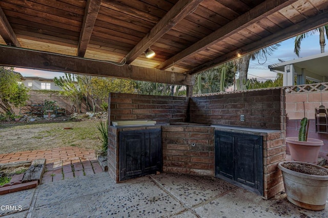 view of patio / terrace with area for grilling