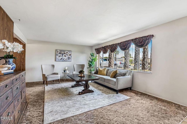 view of carpeted living room