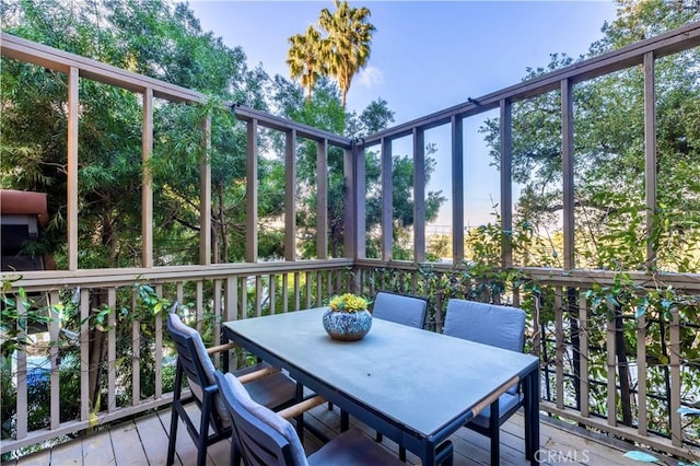 view of sunroom