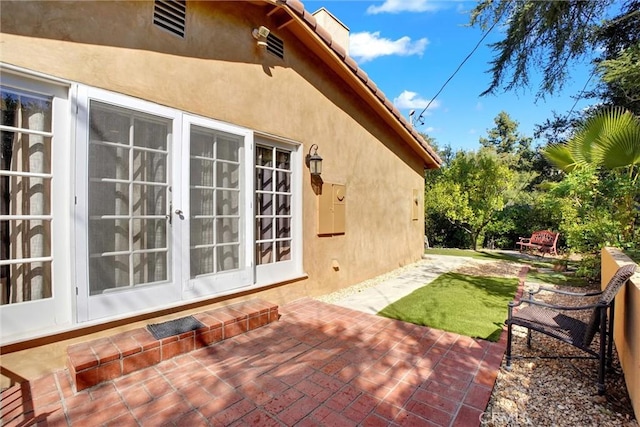 view of patio with french doors