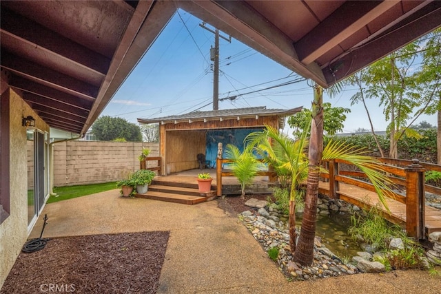 view of patio / terrace featuring a deck