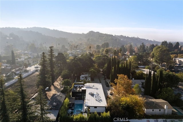 aerial view featuring a mountain view